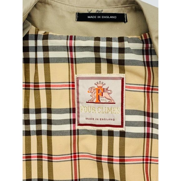 Vintage Four Climes Barracuda Burberry Style Over Coat size 42 Regular - Picture 9 of 9